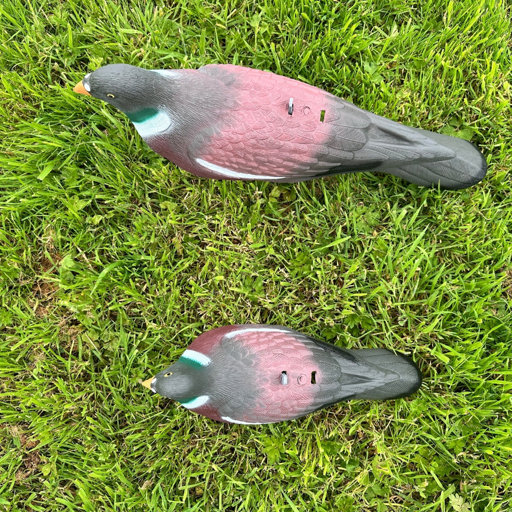 Extra Large WINDY Magnum Plastic Pigeon Decoy Shell for hunting or bird control, showing detailed textured surface.