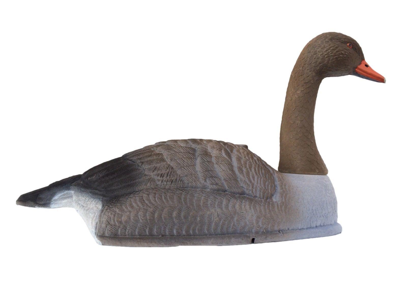 WINDY flocked Greylag and Pinkfoot goose decoy shell, life-size and stackable, used for hunting or wildlife decoration.