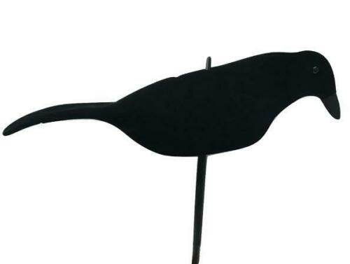 Lightweight WINDY Neoprene Crow Decoys with realistic detail and rocker peg for easy placement and stability in waterfowl hunting.
