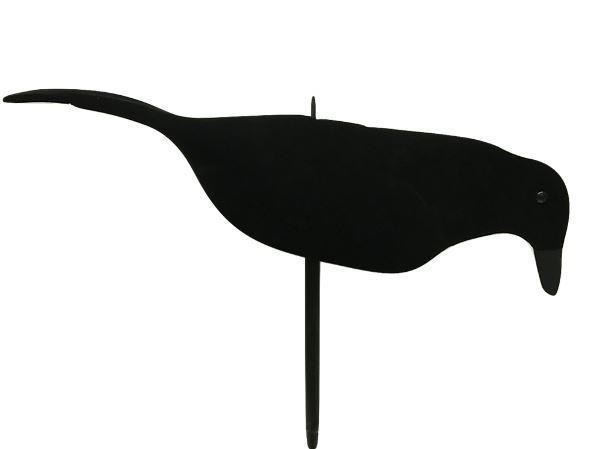 Lightweight WINDY crow decoys made of neoprene, realistic design with rocker peg for effective bird decoying in hunting.