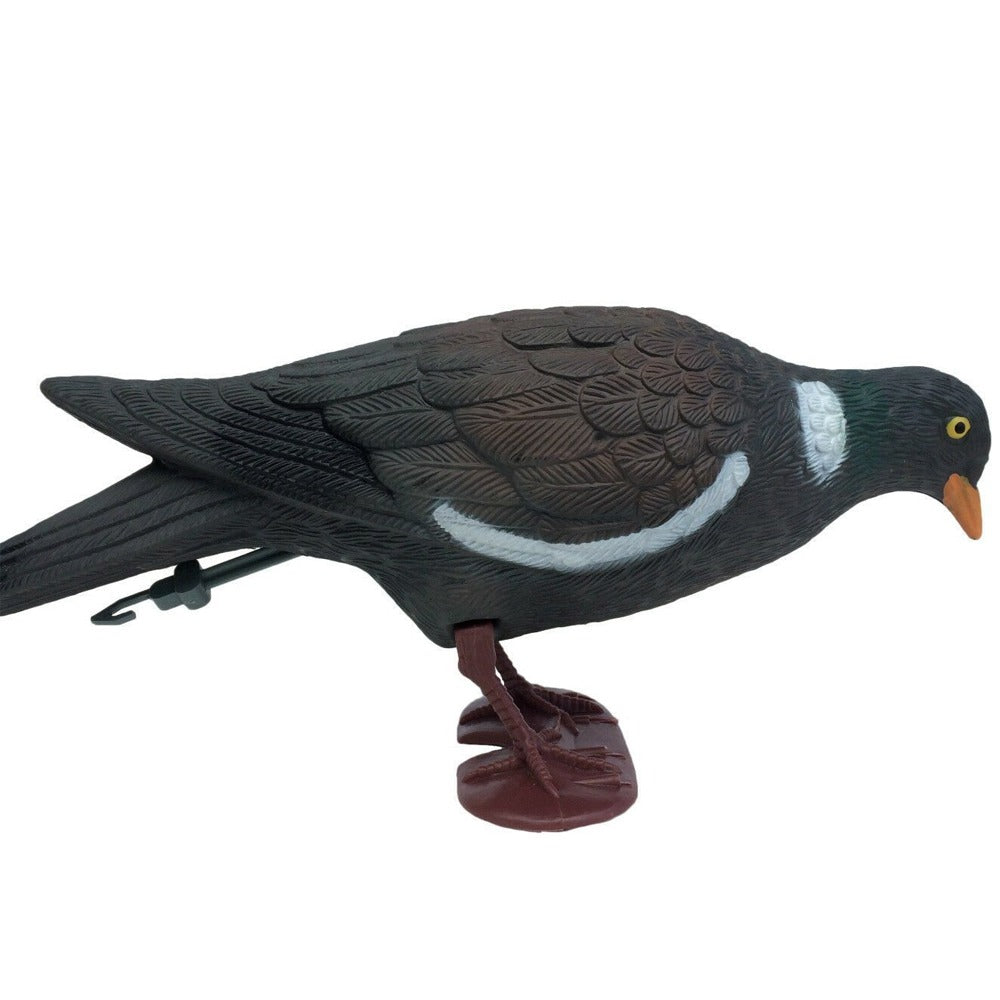 Full-bodied plastic pigeon decoy by WINDY, realistic bird decoy for hunting or bird control purposes.