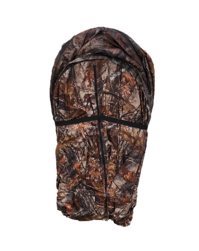 Two-man pop-up hide tent by WINDY, lightweight and portable outdoor shelter with camouflage design for hunting or camping.