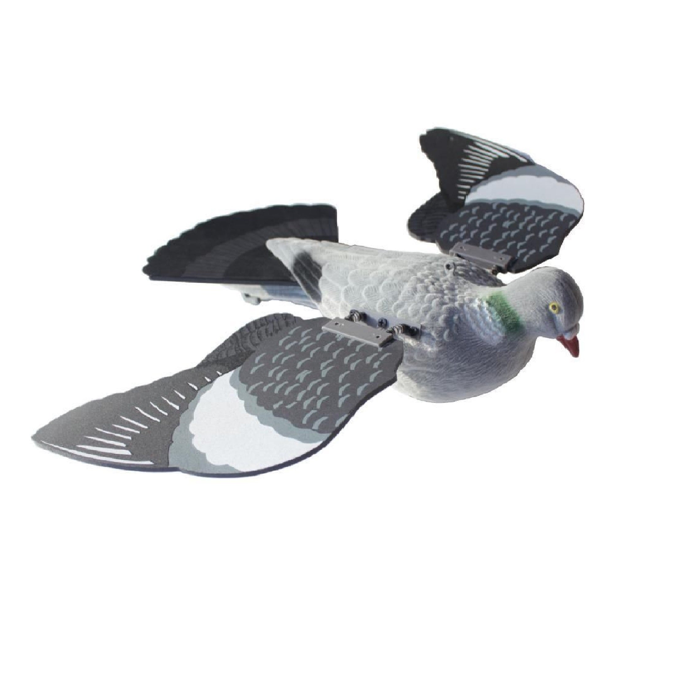 Floating pigeon with spring wings by WINDY, detailed bird sculpture with movable spring wings on a neutral background.