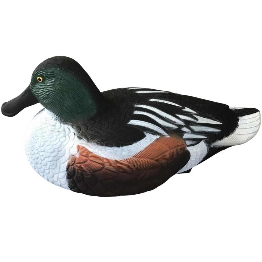 Floating WINDY Shoveller Duck Decoy with HD male and female decoys, realistic floating duck decoys for hunting or decor.