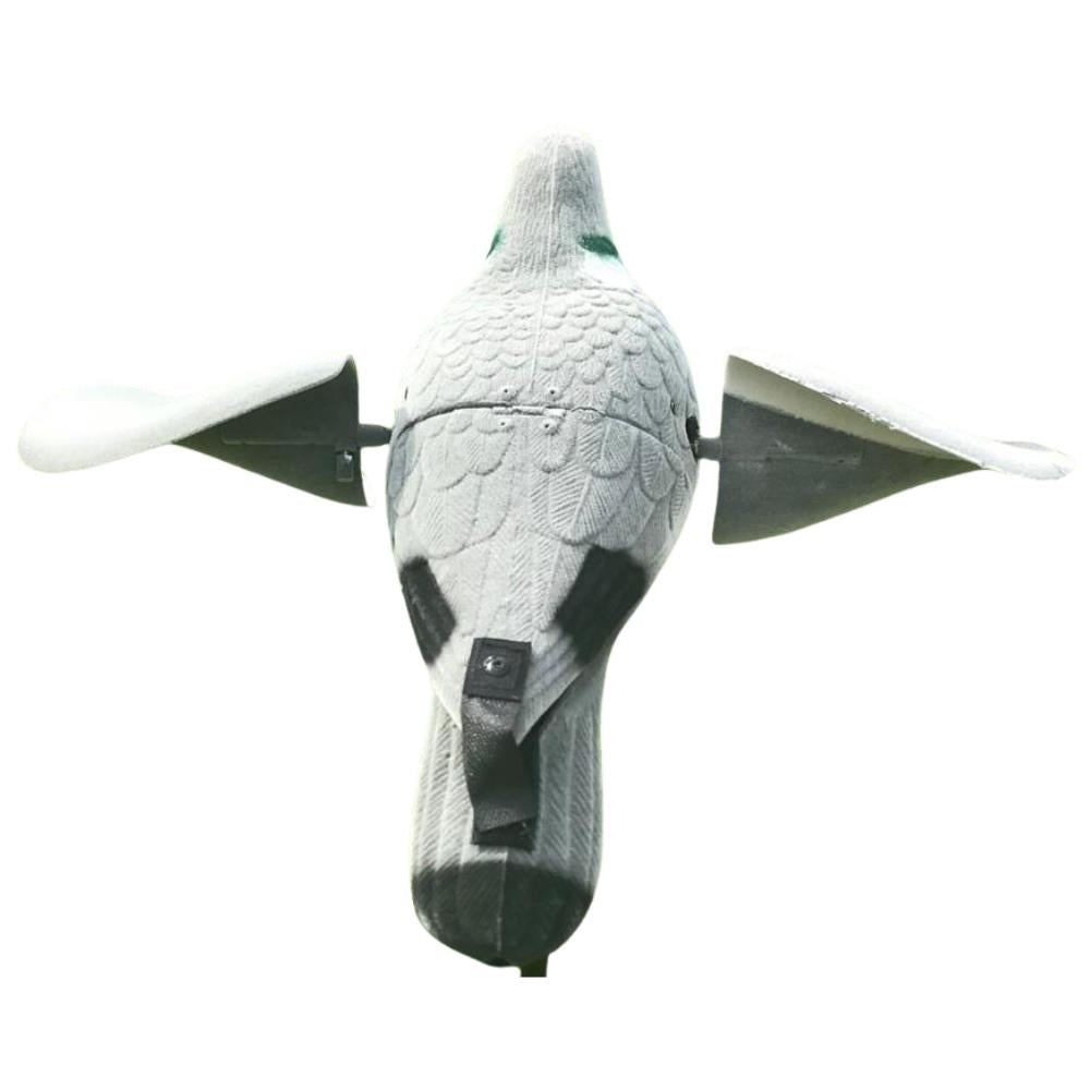 Windy motorized spinning wing pigeon decoy for hunting, remote-controlled outdoor bird decoy with realistic movement.