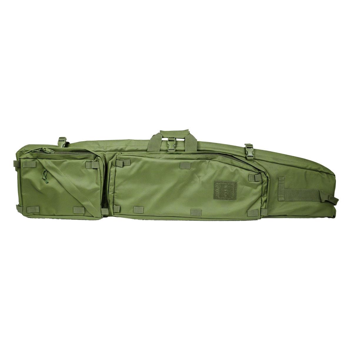 ELITE WULF Guardian 52-inch green tactical rifle drag bag with durable carry straps and storage compartments