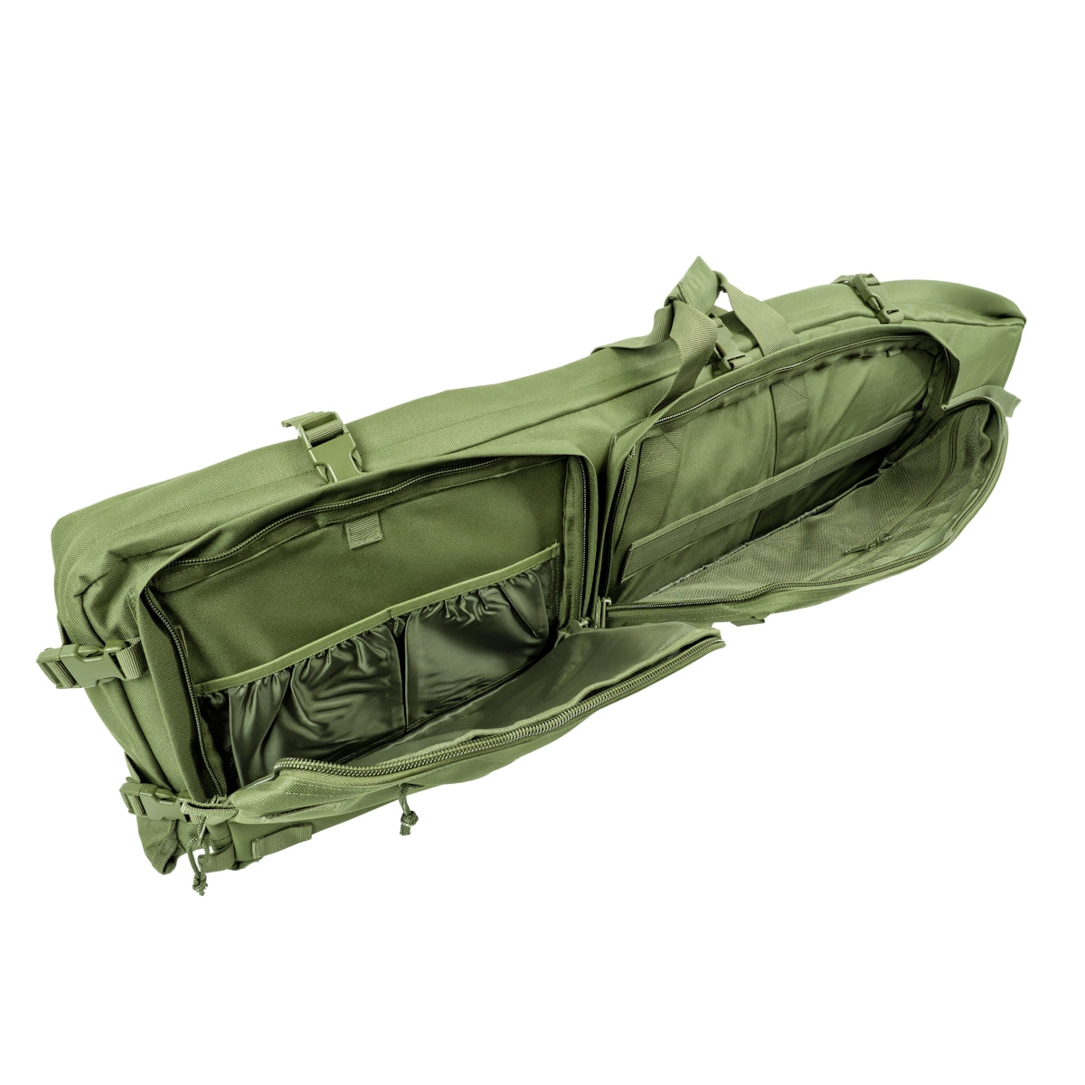 ELITE WULF Guardian tactical rifle drag bag in green, 46-inch full-length view