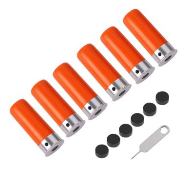 Black 12GA dummy round practice training clay pigeon with 6 bullets, designed for shooting practice by ALIEXPRESS.