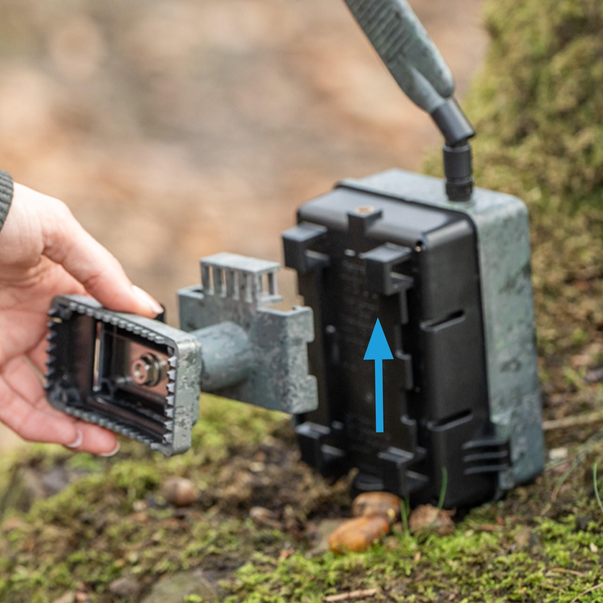 ZEISS Vari-Mount trail camera and solar panel mount accessory for secure outdoor surveillance setup