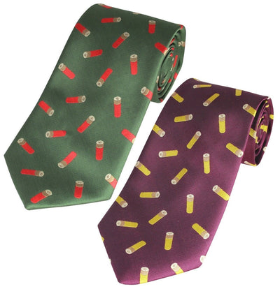 JACK PYKE SHOTGUN CARTRIDGE TIE IN WINE RED