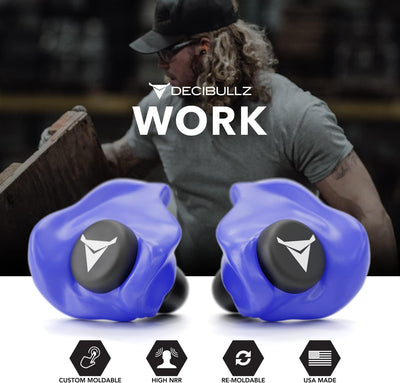 DECIBULLZ CUSTOM MOULDED EAR DEFENDER PLUGS
