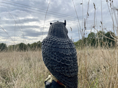 Owl Decoy Bird Scarer – Large Full Body Pigeon & Crow Deterrent