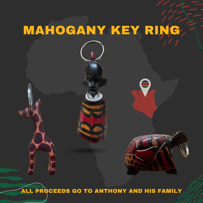 Handmade Mahogany Key Rings from Kenya | Support Artisan Anthony
