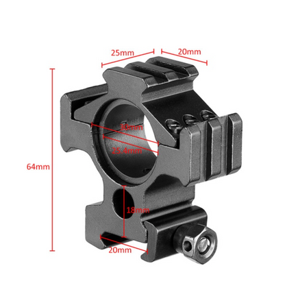 Scope Mount with 3 Picatinny Weaver Rails
