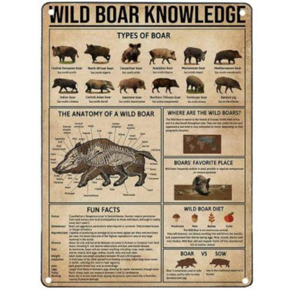 WILD BOAR KNOWLEDGE METAL BOARD