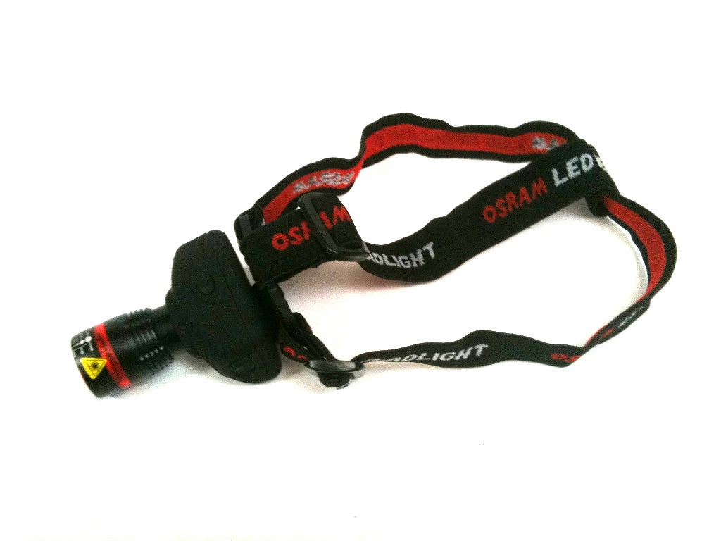 A1 Decoy CREE Head Torch with adjustable strap and bright LED light for hands-free illumination during outdoor activities.