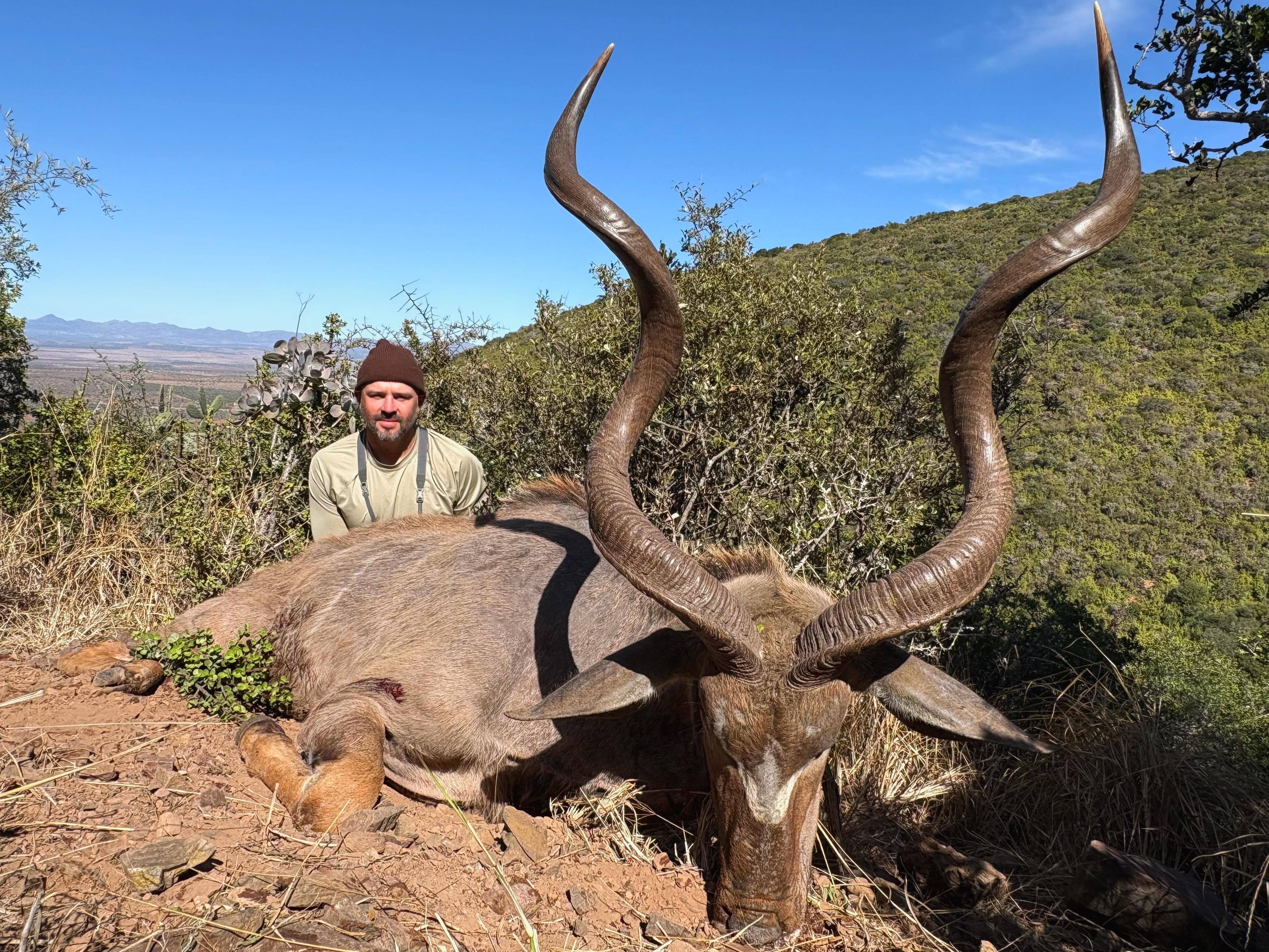 A1 DECOY LTD Africa Cull Hunt South Africa Port Elizabeth wildlife hunting decoy on a natural landscape background