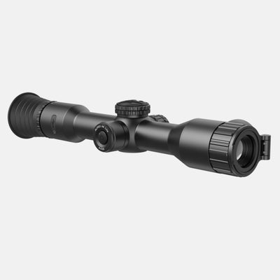 HikMicro Alpex 4K Lite A40E night vision scope with free mount, displayed in a natural outdoor setting.