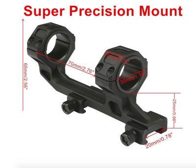 AliExpress Super Precision Picatinny Weaver double ring rail mount for 25/30mm scopes, suitable for rifle optics and accessories.
