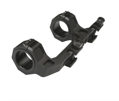 ALIEXPRESS Super Precision Picatinny Weaver double ring rail mount for 25/30mm scopes on a rifle, shown in the image.