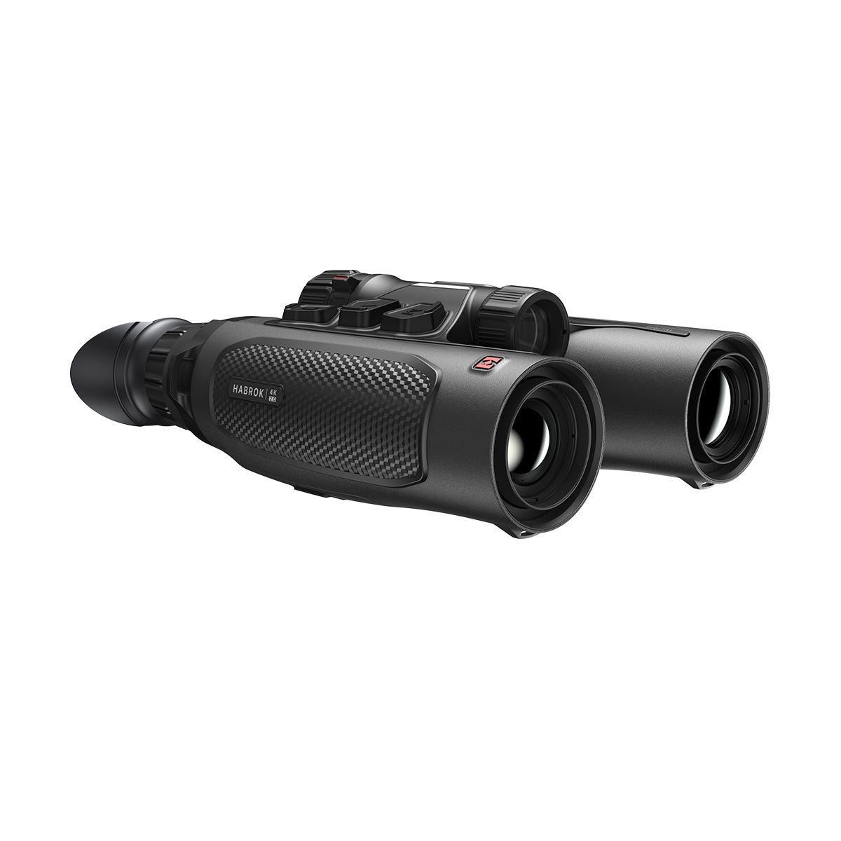 ELITE HIKMICRO HABROK 4K 2.0 thermal binoculars with LRF and 940nm torch kit, showcasing the optics and compact design.