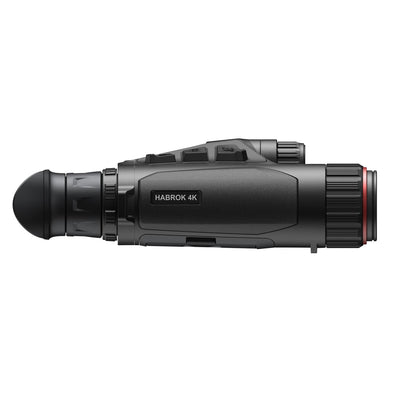 ELITE HIKMICRO Habrok 4K HQ35L thermal binoculars with LRF, featuring a compact design and integrated torch for outdoor observation.