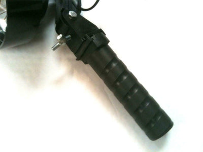 Green LED handheld and scope-mounted lamp by A1 Decoy Ltd, showing a compact, portable flashlight with adjustable scope mounting.