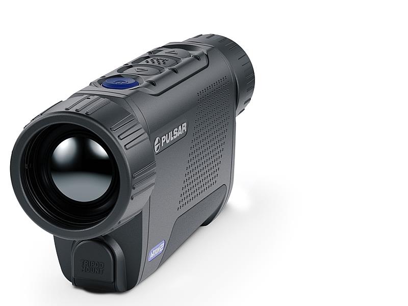 A1 DECOY LTD Pulsar Axion 2 XQ35 thermal monocular showing a compact device with thermal imaging lens and ergonomic design.