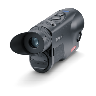 Pulsar Oryx LRF XG35 thermal imaging riflescope by A1 DECOY LTD, shown with adjustable focus and control buttons.