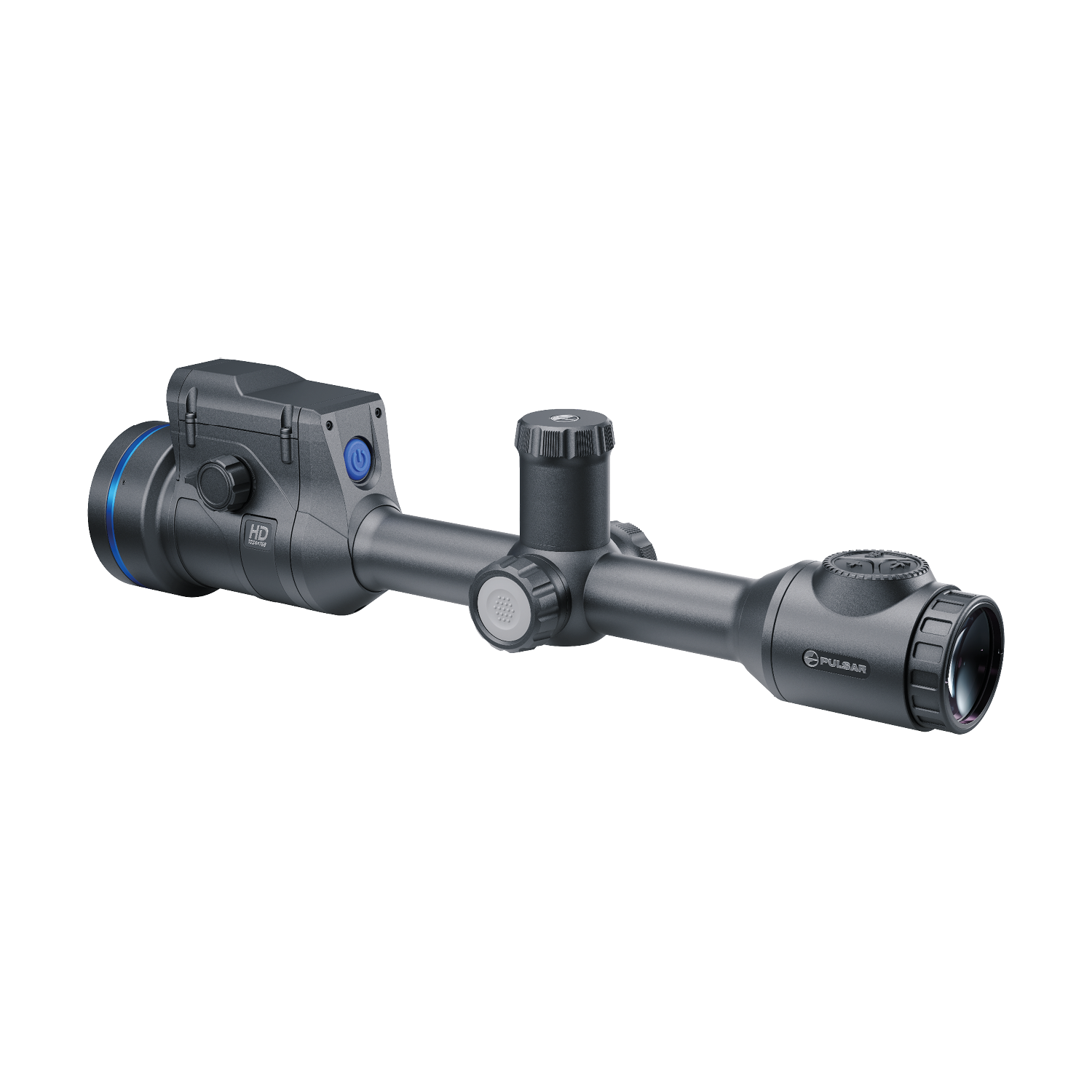 Pulsar Thermion 2 LRF XL60 thermal rifle scope with adjustable zoom and digital display, designed for precision hunting.