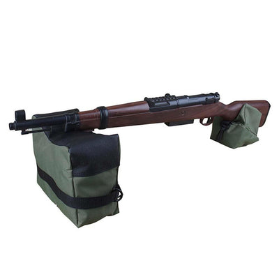 Two-piece unfilled rifle rest from A1 Decoy Ltd, showing a sturdy, unassembled support for firearm stability.