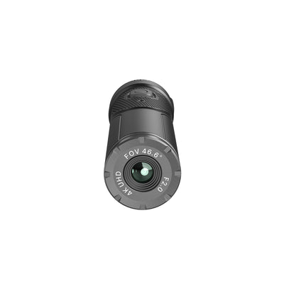 ELITE HIKMICRO A7E HIKCam 4K action shot camera with optics, capturing detailed outdoor footage in a rugged environment.