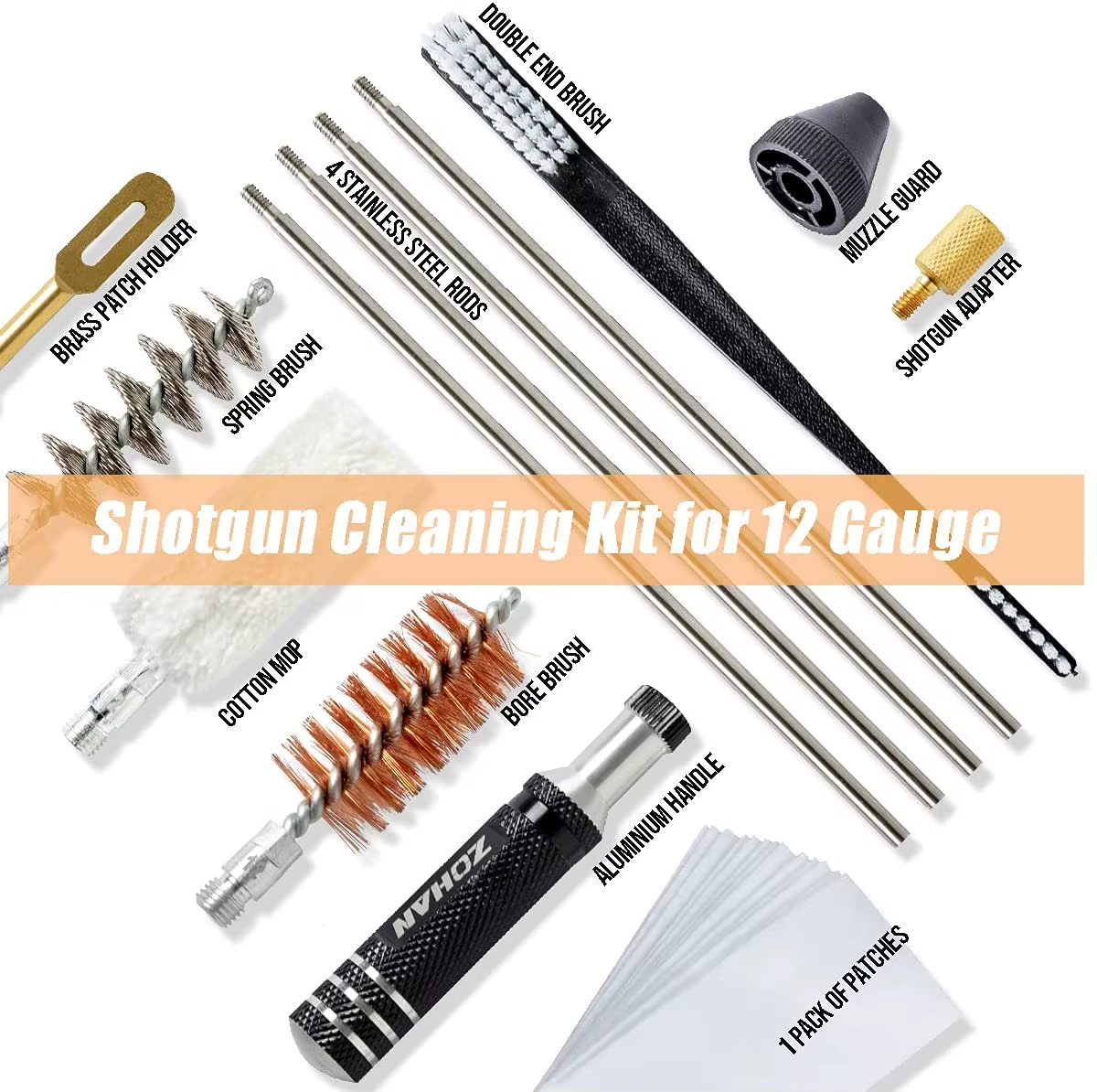 Zohan 12 Gauge Shotgun Cleaning Kit
