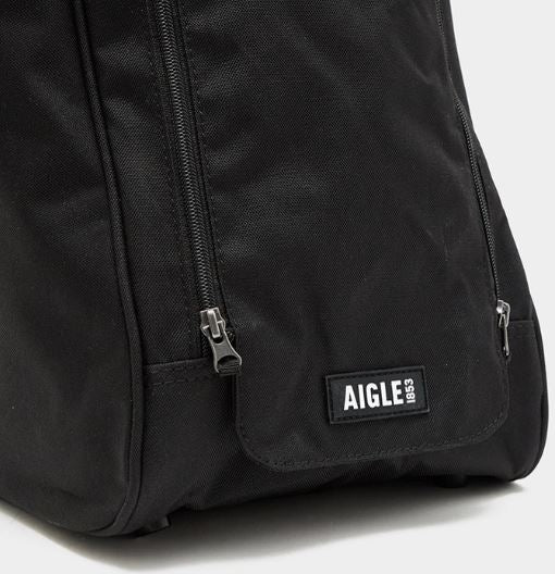 Rothery Aigle Welly Boot Bag in black waterproof fabric with adjustable strap and handle for easy carrying.