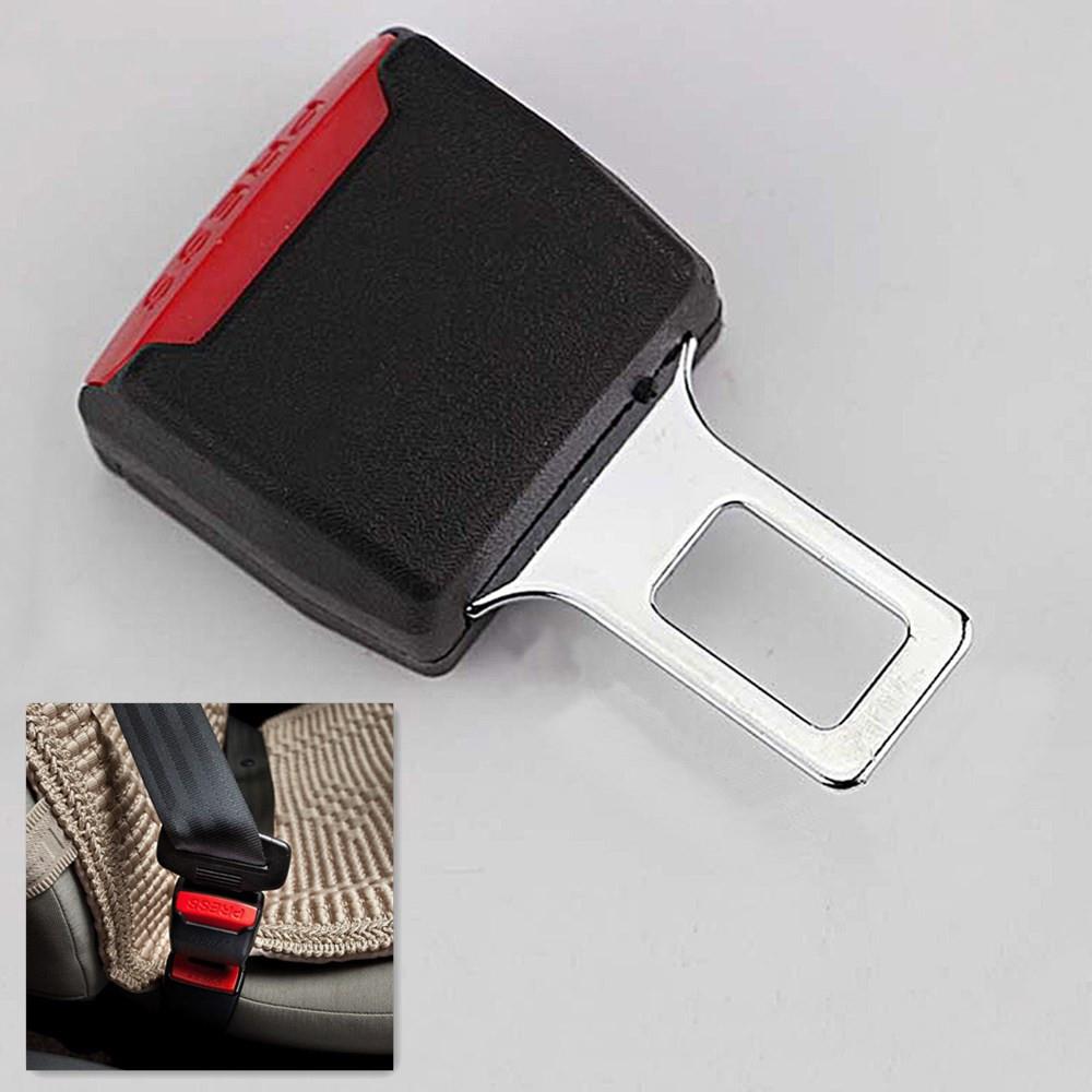 Car seat belt buckle extender from AliExpress, showing the metal and plastic parts for added belt length and comfort.