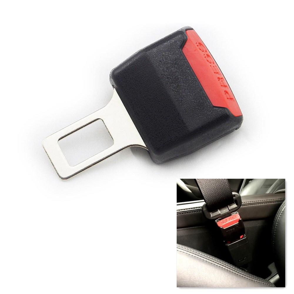 Car seat belt buckle extender from AliExpress showing the metal latch and fabric strap for added comfort and security.