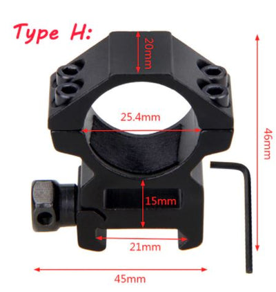 Scope torch mounts for Picatinny and dovetail rails, designed for secure attachment to rifles and firearms.