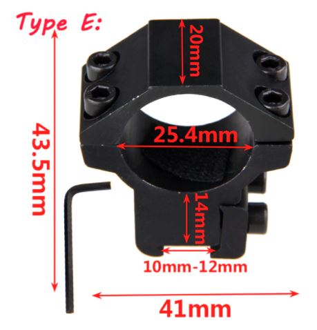 Aliexpress scope torch mounts for Picatinny and Dovetail rails, designed for secure firearm attachment.