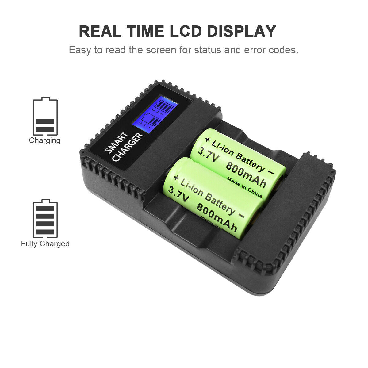 Rechargeable CR123 batteries and charger for Pulsar and infrared torch, brand AliExpress, with batteries and charging unit shown.