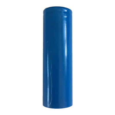 AliExpress 18650 battery for PARD device, rechargeable lithium-ion cell with black and silver design, isolated on white background.