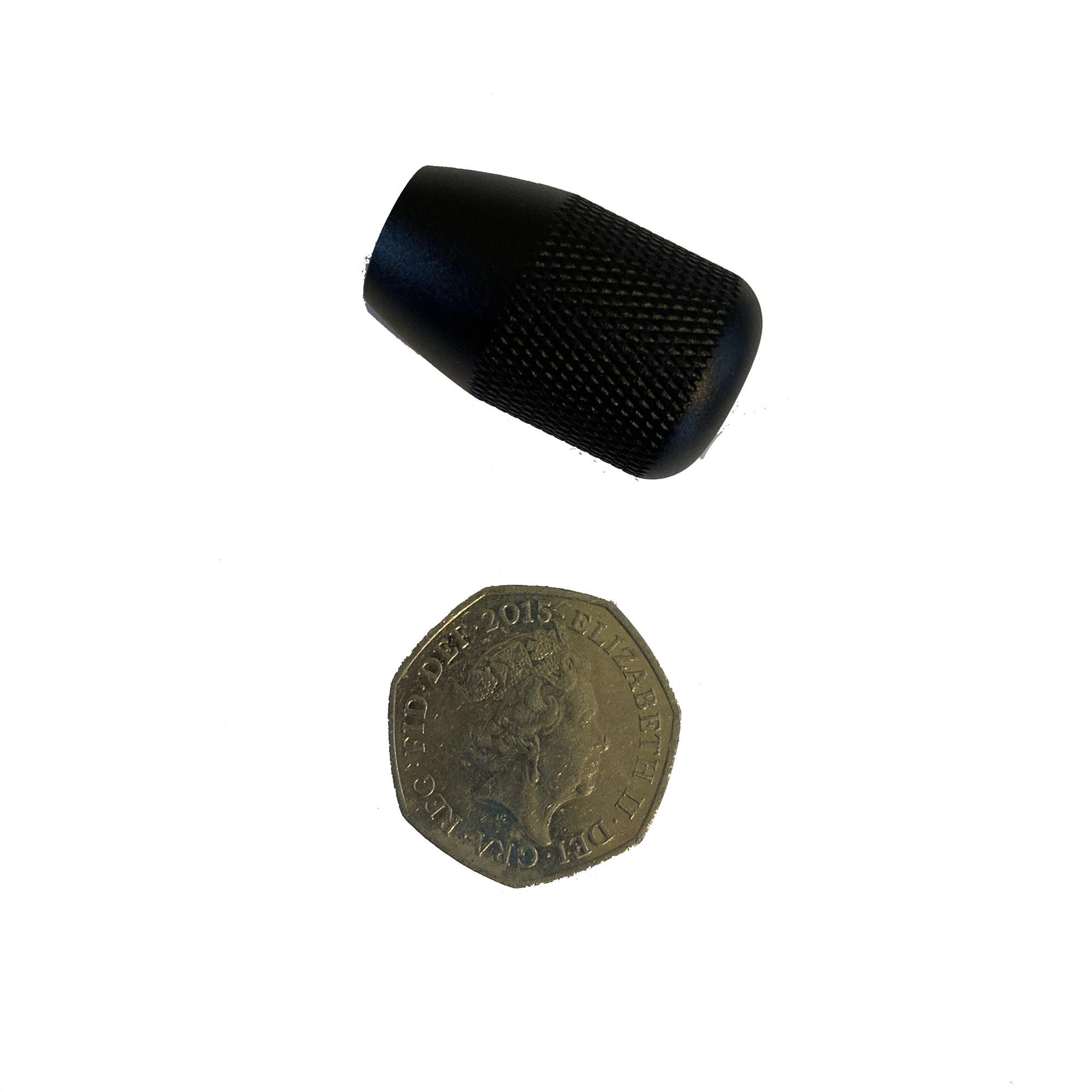 Black or orange Blaser bolt knobs for R8 and R93 rifles, made of durable material, designed for easy grip and firearm customization.