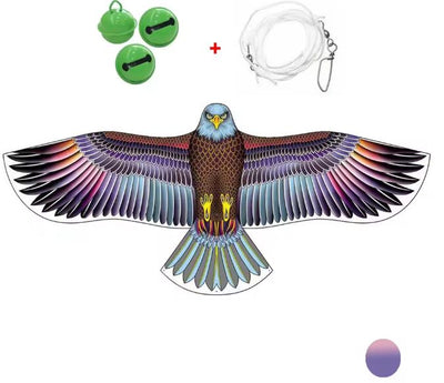 Black bird flying kite decoy from ALIEXPRESS serving as a bird repeller scarecrow decoy for pest control.