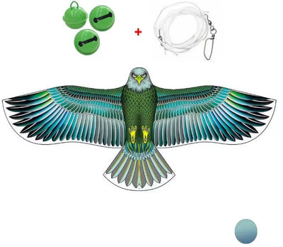 Black bird flying kite decoy from ALIEXPRESS, designed as a scarecrow bird repeller to deter pest birds in outdoor areas.