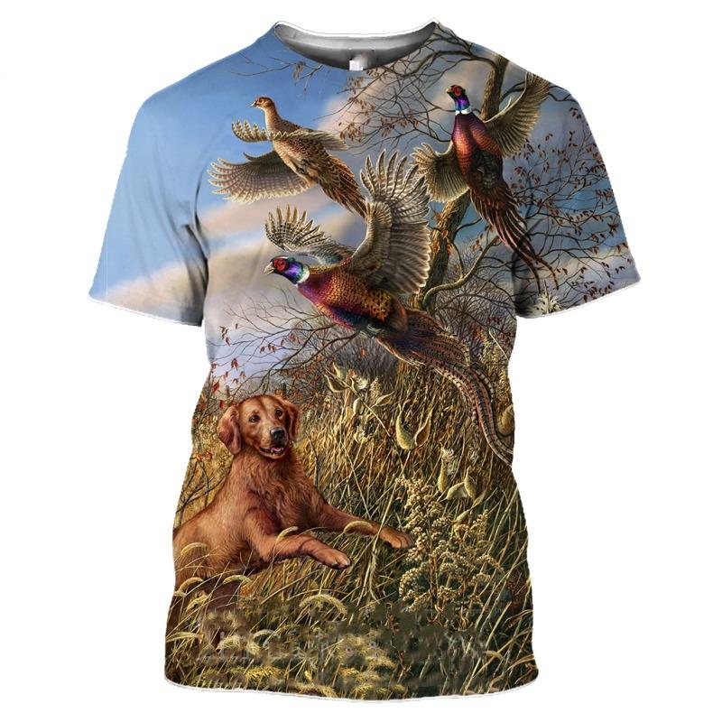 Pheasant Hunting T-Shirt from AliExpress featuring a detailed pheasant graphic on a casual men's or women's tee.