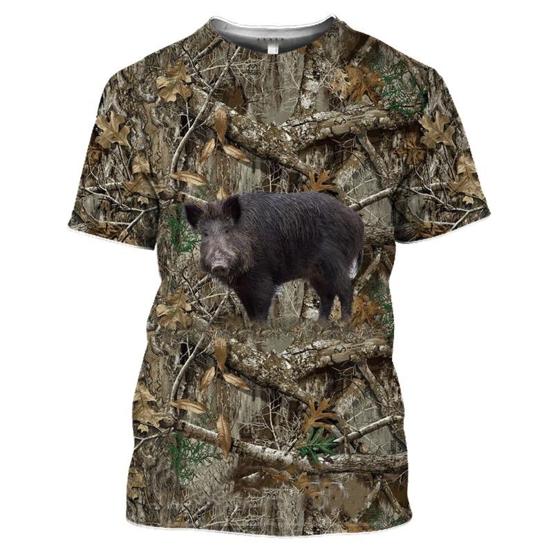 3XL Wild Boar Woodland T-shirt from AliExpress featuring a nature-inspired woodland animal design on soft fabric.