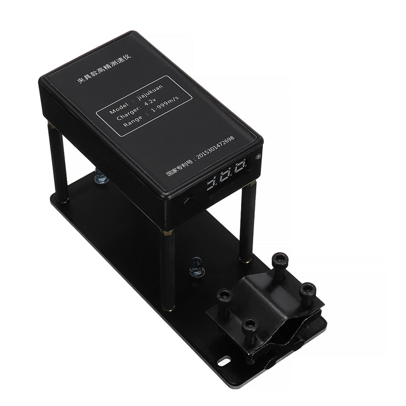 Ballistic Chronograph Bullet Speed Tester by AliExpress, showing device measuring bullet velocity on a shooting range.