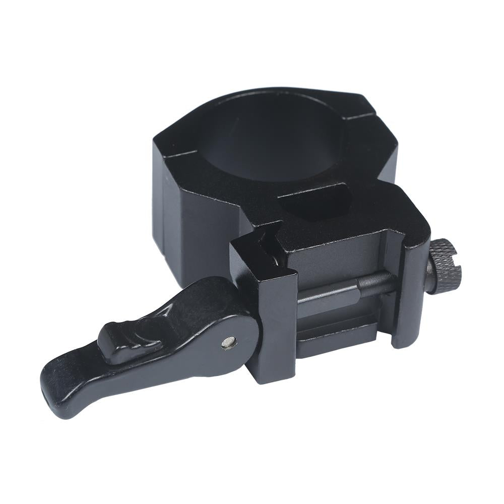 Pair of ALIEXPRESS heavy-duty 30mm quick-release low rail sniper scope mounts shown on a firearm.