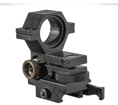 Low profile quick release adjustable windage and elevation mount for rifles, designed for precise sight alignment.