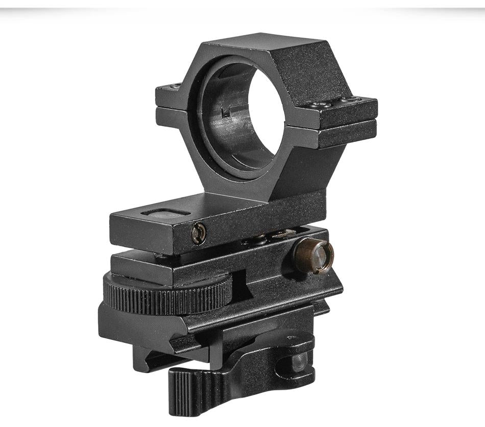 Low profile quick release adjustable windage and elevation mount for rifles, by AliExpress, shown on a firearm.