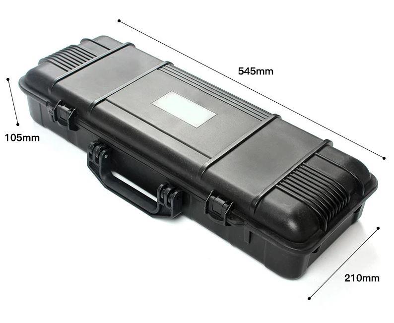 Hard shell padded ammo case with secure zipper and foam interior, designed for firearm and ammunition storage.